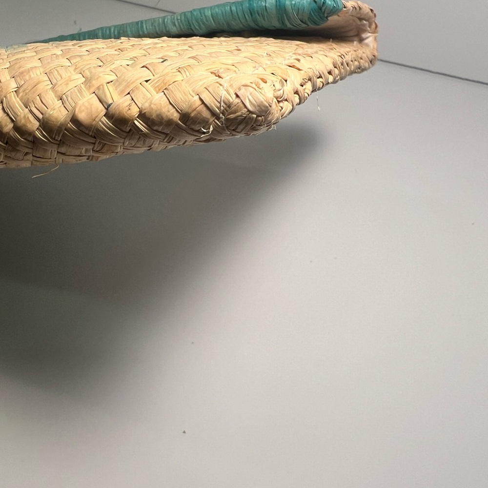 Mar Y Sol Woven Clutch with Blue and Tan Pattern - Picture 14 of 16